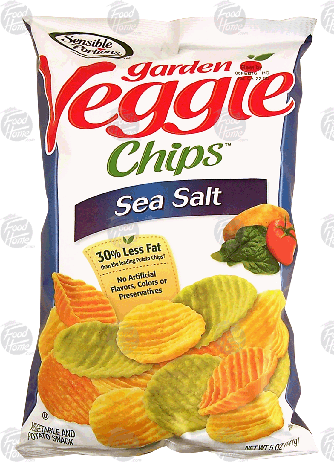 Sensible Portions Garden Veggie vegetable and potato snack chips, sea salt Full-Size Picture